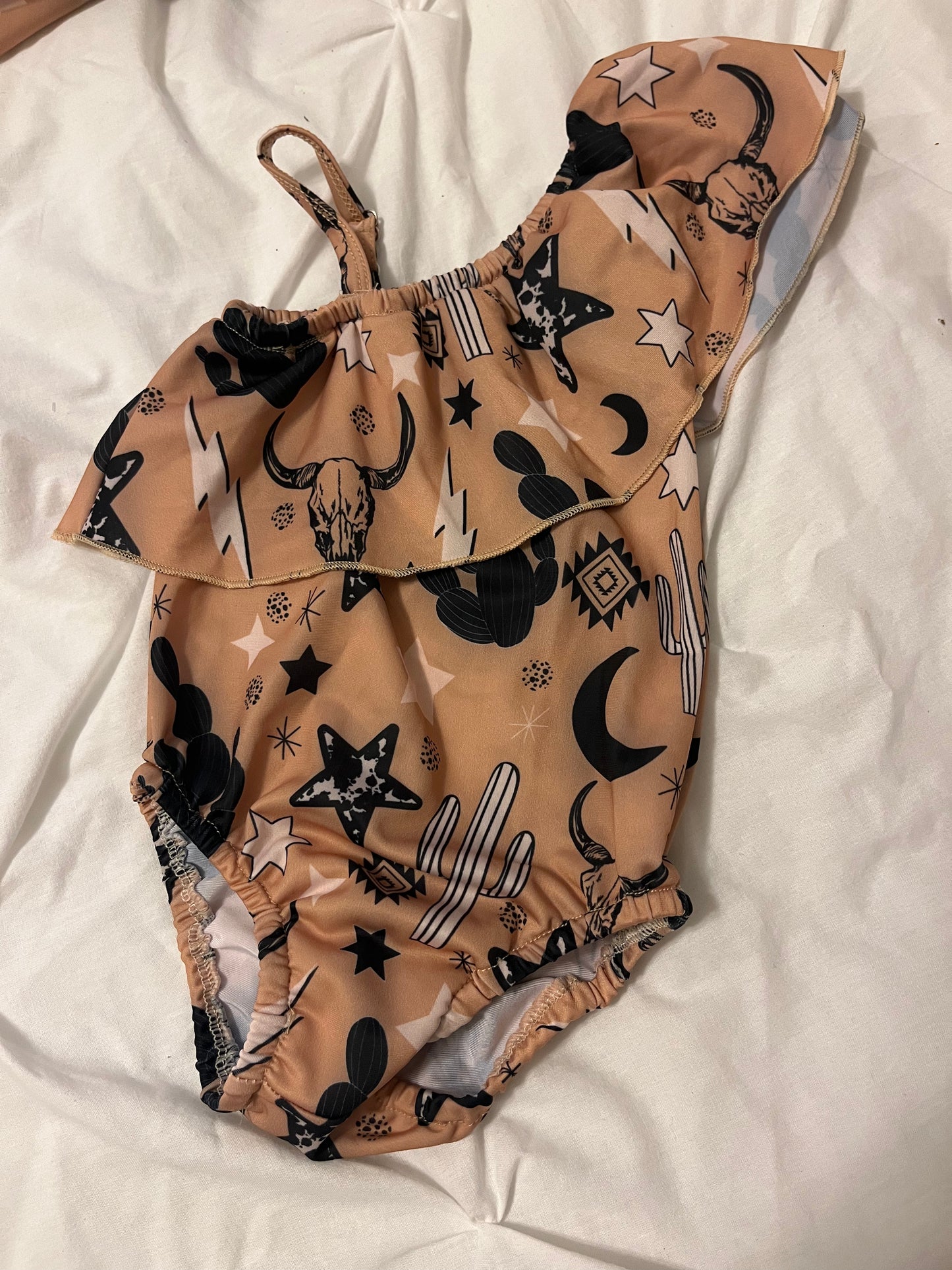 Beige western swimsuit
