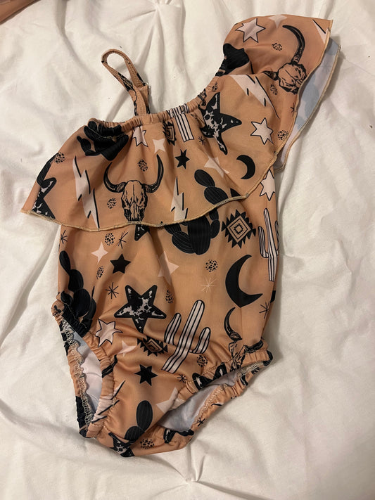 Beige western swimsuit