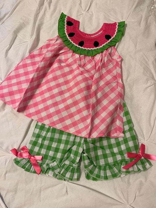 Watermelon shorts set